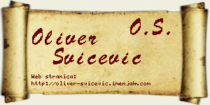 Oliver Svičević vizit kartica
